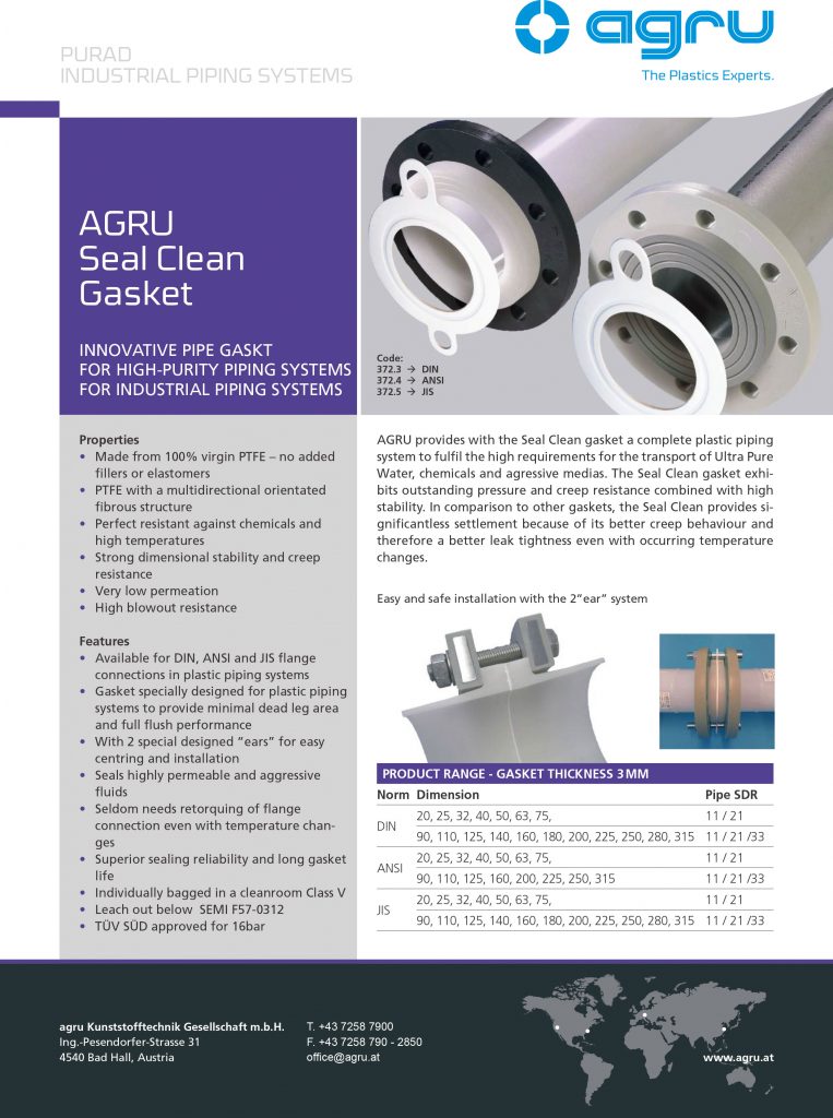 Agru Seal Clean Gasket